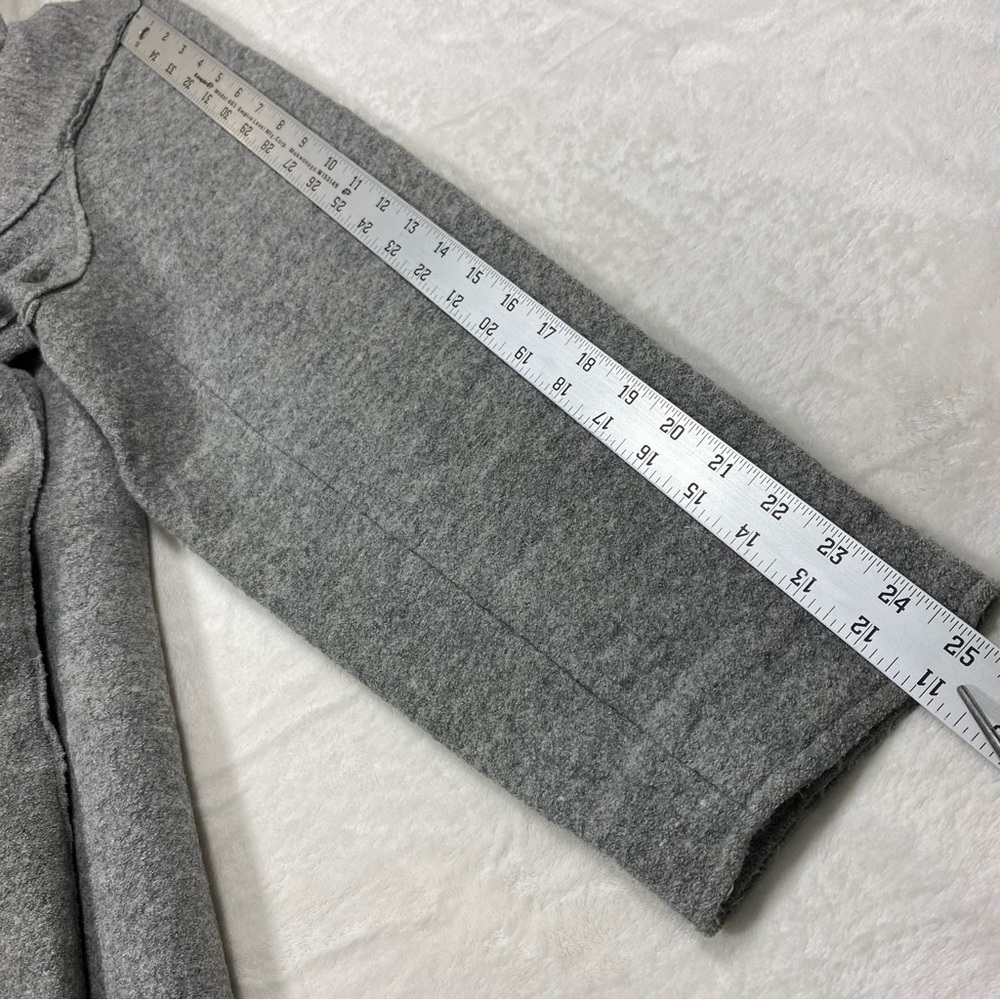 TALBOTS Broiled Boucle Gray Wool Blend Jacket Coat 18 Plus Petite Pocket Unlind - Picture 14 of 16